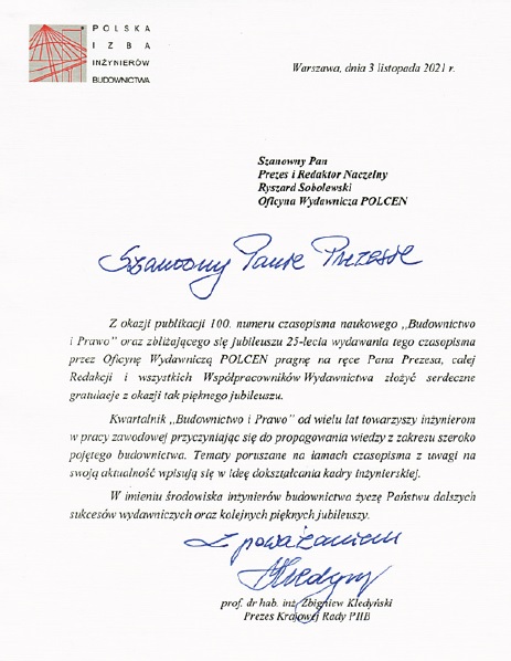 PIIB list gratulacyjny